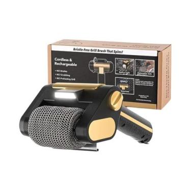 Imagem de Escova De Limpeza Para Churrasqueira Elétrica Recarregável Sem Cerdas 