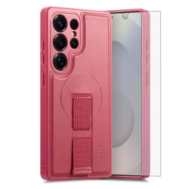 Imagem de Asuwish Capa de celular para Samsung Galaxy S25 Ultra 5G com protetor de tela magnético e alça Wrise, carregamento sem fio, suporte rígido, acessórios S25Ultra 25S S 25 25Ultra 6.9 2025 feminino