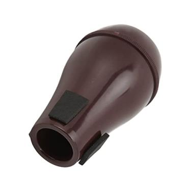 Imagem de RiToEasysports Mudo de Trompete, Silenciador Leve e Compacto de Material ABS Com Ajuste Profissional para Entusiastas da Música Praticarem Desempenho (Vermelho Escuro)