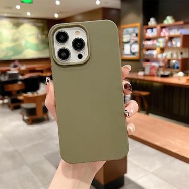 Imagem de Capa protetora elegante em TPU para iPhone 17, Air 16, E, 15, 14 Plus, 13, 12, Mini, 11 Pro, XR, XS Max, Verde Militar, para iPhone 11 Pro Max