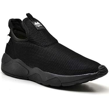 Imagem de Tênis Meia Masculino Nylon Elástico Confortável Dia a Dia Black 38