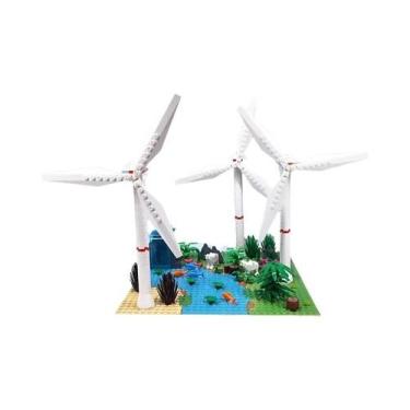 Imagem de Modelo De Blocos De Montar DIY De Cenário De Jardim Com Cata-vento, Ki