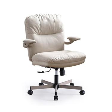 Imagem de KEG801302 Cadeira de escritório, cadeira de escritório em casa com apoios de braços reversíveis, impermeável, resistente ao desgaste, cadeira de maquiagem, cadeira de estudo, cadeira elevatória