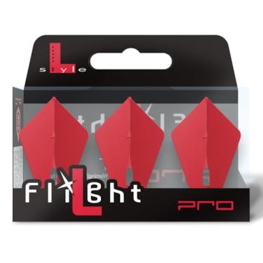 Imagem de LSTYLE Dart Flights: L7 PRO Astra Shape - para ponta macia e dardos de ponta de aço - vermelho