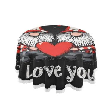 Imagem de Qilmy Toalha de mesa redonda de palmeira de treliça verde, 152 cm, resistente à água, à prova de derramamento, capa de mesa grande para jantar de reunião de família em ambientes internos e externos