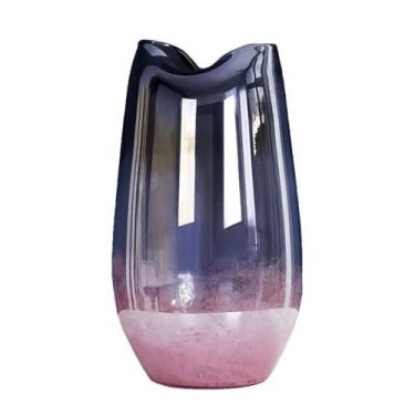 Imagem de x3anggyt5 Vaso de flores moderno, criativo, translúcido, rosa, vidro, sala de estar, mesa de jantar, decoração de casa, vaso para decoração de casa