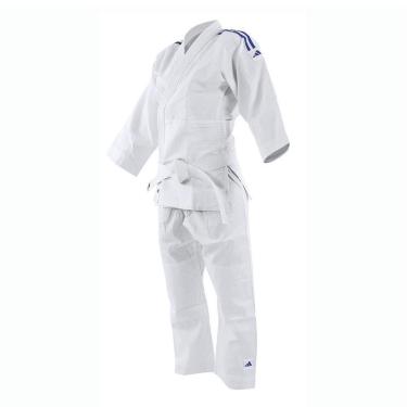 Imagem de Kimono Infantil Judo adidas Trançado Branco com Faixa-Unissex