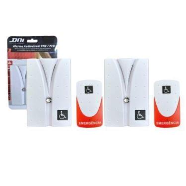 Imagem de Kit 2 Alarme Campainha Pcd Idoso Banheiro Emergência Bivolt - DNI
