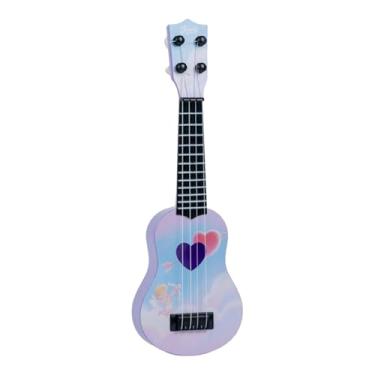 Imagem de TTETTZ Ukulele de brinquedo infantil de 14 polegadas, instrumento musical com 4 cordas, guitarra, brinquedo musical para crianças iniciantes, bebês e, Style a