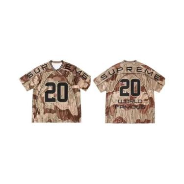 Imagem de Camiseta De Treino Feminina De Secagem Rápida Com Decote Em V Estampad