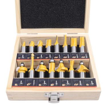 Imagem de Conjunto de brocas de roteador KOWOOD, 15 peças de madeira com haste d
