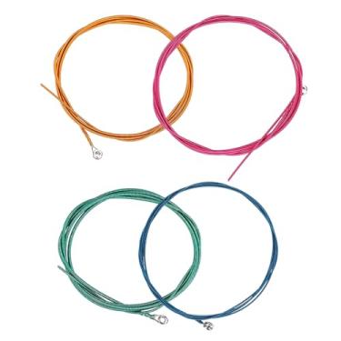 Imagem de Dioche Cordas para Baixo Elétrico 4 Cordas de Durável Suave Anti Ferrugem Liga de Aço Colorido Conjunto para Baixistas Elétricos de 4 Azul Rosa Vermelho Amarelo