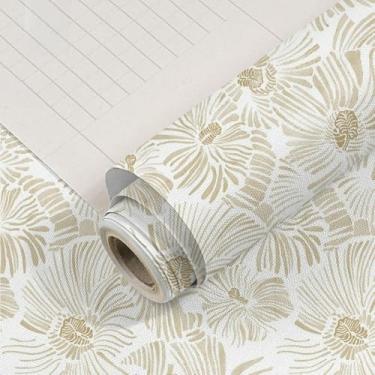 Imagem de Papel de parede fundo de hotel decoração de parede adesivo de parede autoadesivo PVC impermeável material adequado para sala de estar quarto estudo escritório amarelo claro 44 * 500 cm