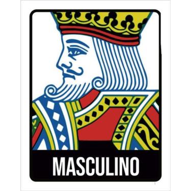 Imagem de Kit 3 Placas De Banheiro - Baralho Masculino