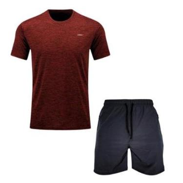 Imagem de Kit Camisa Dagg Masculina Premium Esportiva + Short Bermuda Academia Fitness-Masculino