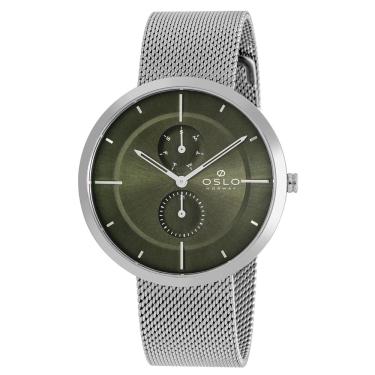 Imagem de Relógio Oslo Masculino Ref:Ombssmvx0001 E1sx Slim Prateado Multifunção