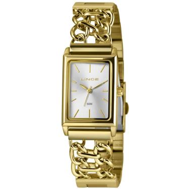 Imagem de Relógio Lince Feminino Ref:Lqg4798l23 S1kx Retangular Bracelete Dourado