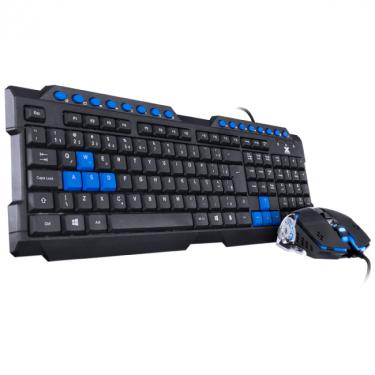 Imagem de Kit Teclado e Mouse Gamer VX Gaming Grifo Cabo USB Led Azul VGC-01A
