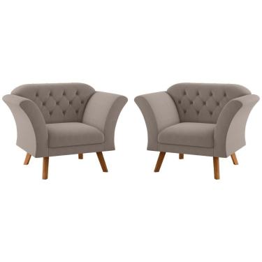 Imagem de Conjunto Poltrona Para Sala De Recepção Moreira Inca Sépia