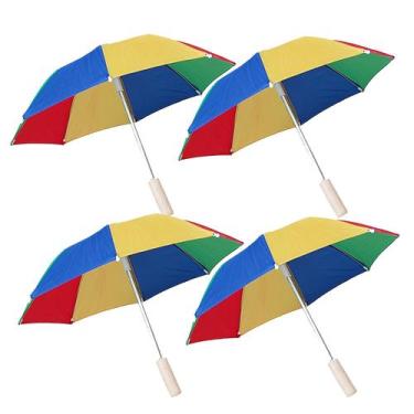 Imagem de Kit Decoração Festa Carnaval: Mini Guarda Chuva Sombrinha Frevo - 4 Un