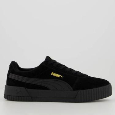 Imagem de Tênis Puma Carina Bdp Feminino, Preto, Dourado, 38