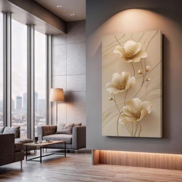 Imagem de Quadros Decorativos Camadas Orgânicas 40x60 Moderno Luxo Sala Quarto E