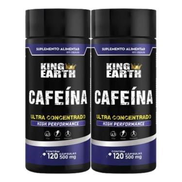 Imagem de 2x Cafeina 120 Cápsulas 200mg King Earth, Sem Sabor