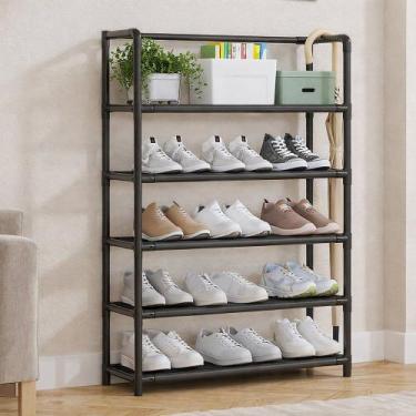 Imagem de Estante Multiuso 5 Prateleiras de Metal - Preta - Sem Marca