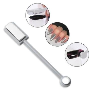 Imagem de Espátula Ponta Dupla Imã Para Unha Olho De Gato Magnético - Arte Seduc