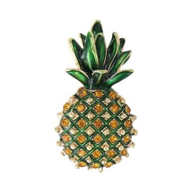 Imagem de Broche de Romã e Melancia com Strass - Presente para Festa, Verde1261