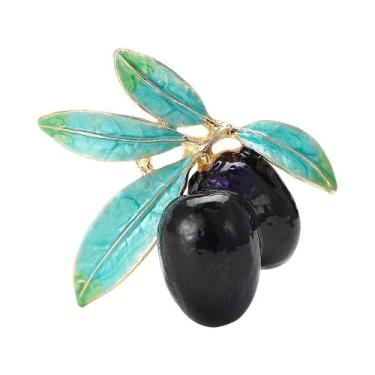 Imagem de Broche de Romã e Melancia com Strass - Presente para Festa, Azul1631