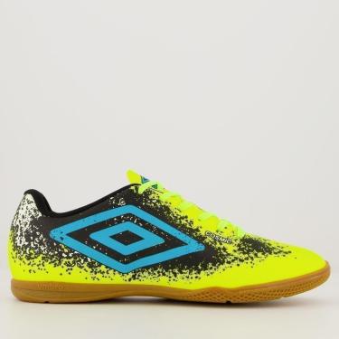 Imagem de Chuteira Umbro Cosmic Futsal Verde e Azul-Masculino