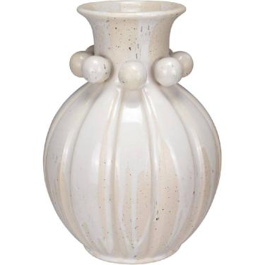 Imagem de VASO DECORATIVO ENFEITE CASA HOME&CO CERÂMICA 34x24,5x24,5cm BEGE