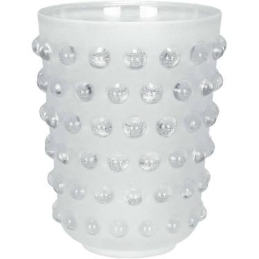 Imagem de VASO DECORATIVO ENFEITE CASA HOME&CO LAPIDADO VIDRO 27x18x18cm TRANSPARENTE