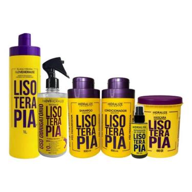 Imagem de Kit 6 Produtos Lisoterapia Progressiva Protetor Térmico Shampoo Condic