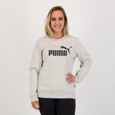 Imagem de Moletom Puma ESS Crew Feminino Cinza Mescla-Feminino