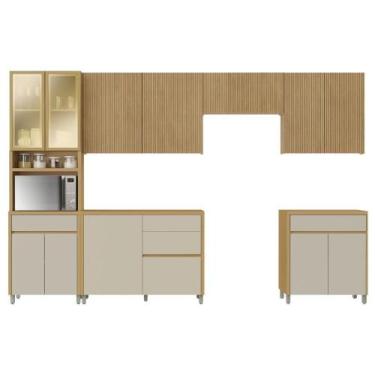 Imagem de Armário De Cozinha Completa 100% MDF 12 Portas 5 Gavetas Cléo Raissa M