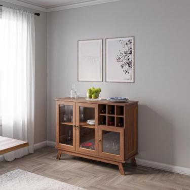 Imagem de Buffet para Sala de Jantar França 3 Portas 123cm Pés em Madeira Maciça