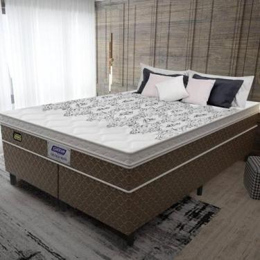 Imagem de Cama Box Conjugado Queen com Colchão (158x67x198) Stone Plus Gazin CR3