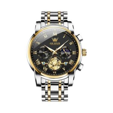 Imagem de Relógio De Quartzo Luxuoso Masculino Em Aço Inoxidável À Prova d'Água 