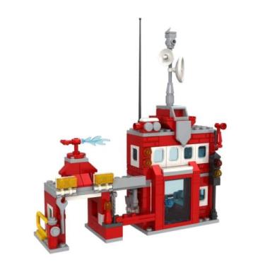 Imagem de Brinquedo Infantil Blocos de Montar Corpo de Bombeiros 250 Peças Xalin