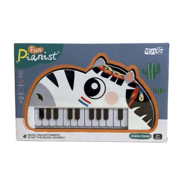 Imagem de Piano Infantil Teclado Musical 22 Teclas Zebra -  AXM 230
