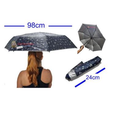 Imagem de Guarda Chuva Dupla Face Sombrinha Manual Feminino Sussino, Cell azul