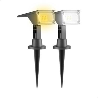 Imagem de Kit 2 Luminária Spot Solar 2 Cores 50 Lumens 3000k + 6500k - Ecoforce