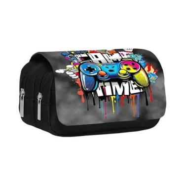 Imagem de Estojo De Lápis Duplo Com Design De Controlador De Jogo Em 2D Para Men