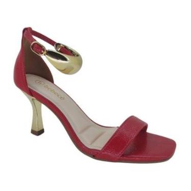 Imagem de Sandália Bebecê Salto Alto Metalizado Detalhe Dourado 559638-Feminino