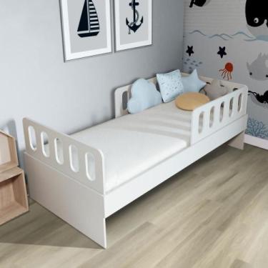 Imagem de Cama Solteiro Mdf Bp Com 02 Grades E Cabeceira Megamobilia - Megamobíl