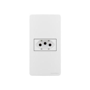 Imagem de Placa Para Condulete Caixa 1" Com Tomada Margirius Sleek 2p+t 20a Bran