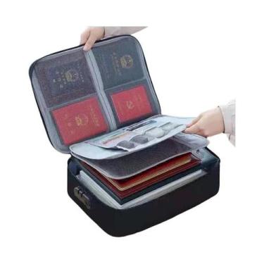 Imagem de Organizador De Documentos Unissex De 3 Camadas, Pasta Porta-Documentos