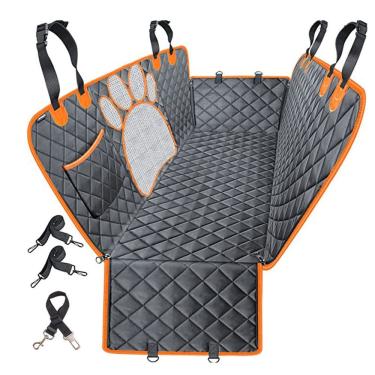 Imagem de Capa de assento de carro para animais de estimação impermeável poliéster cinza 147x137cm